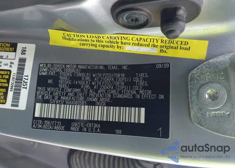 2010 Toyota Tundra Grade 5.7L V8 z USA, uszkodzony, nr VIN 5TFRY5F16AX082581